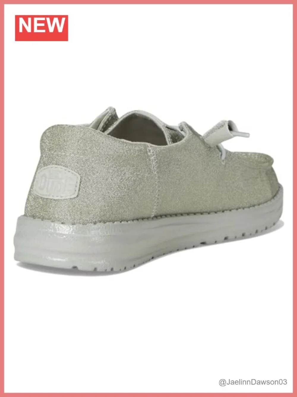 Women's Faux Leather Slip-On Loafers with Memory Foam, Sparkle Finish